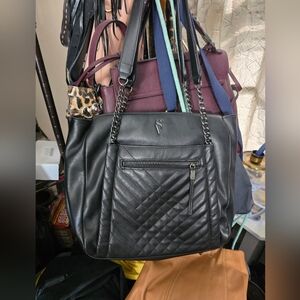 VS Victoria Secret Blk leather bag